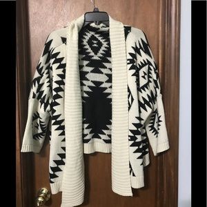 Oversized tribal cardigan